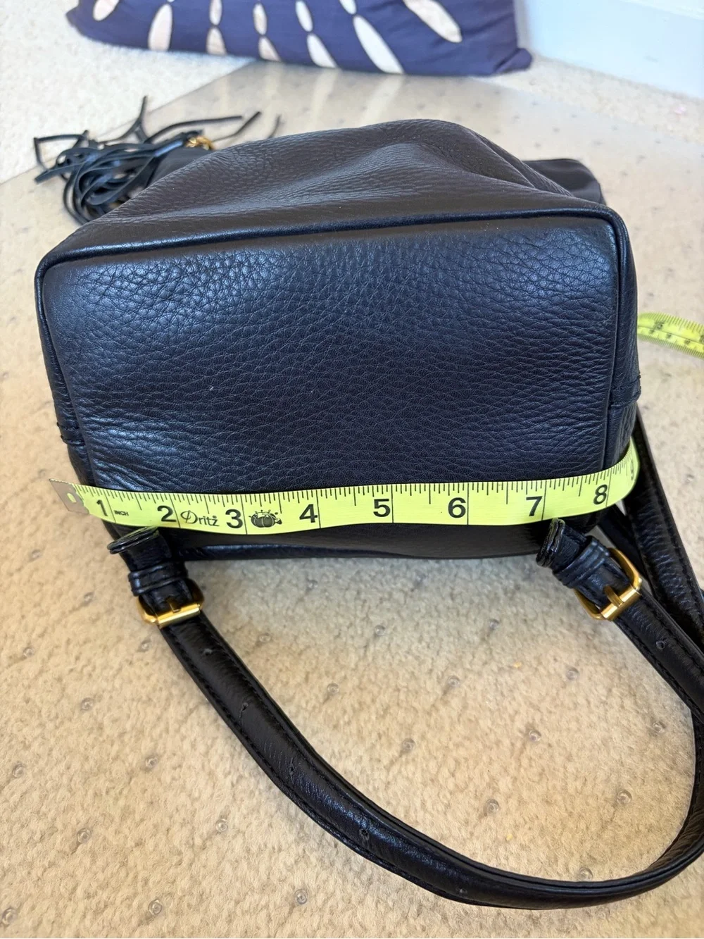 HOBO The Original Blaze Black Pebbled Leather 3-in-1 Convertible Backpack Bag